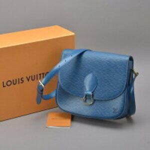 Louis Vuitton Saint Cloud Shoulder Bag Epi Leather Blue lining Crossbody